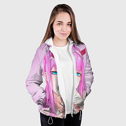 Куртка с капюшоном женская Ahegao, цвет: 3D-белый — фото 2