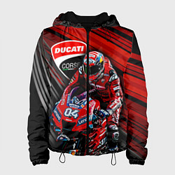 Куртка с капюшоном женская Andrea Dovizioso, цвет: 3D-черный