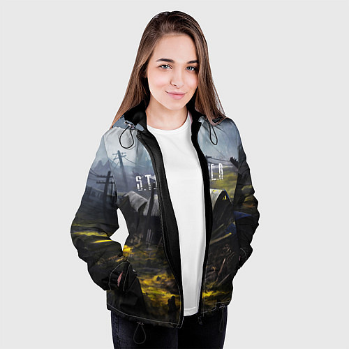Женская куртка СТАЛКЕР / 3D-Черный – фото 3