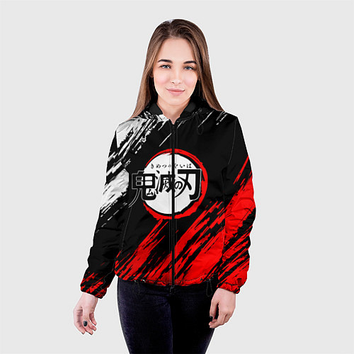 Женская куртка KIMETSU NO YAIBA / 3D-Черный – фото 4