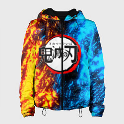 Куртка с капюшоном женская KIMETSU NO YAIBA, цвет: 3D-черный