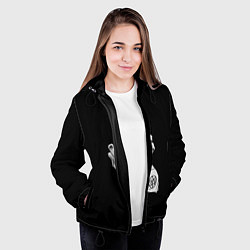 Куртка с капюшоном женская Выжигющий Искру, цвет: 3D-черный — фото 2