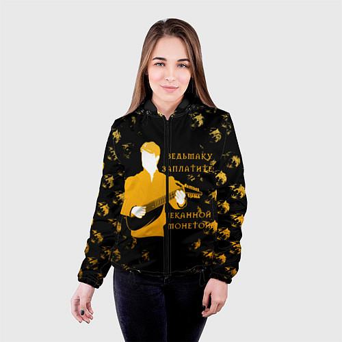 Женская куртка Ведьмак Сериал / 3D-Черный – фото 4