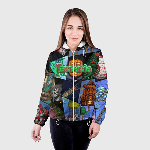 Женская куртка Terraria / 3D-Белый – фото 4