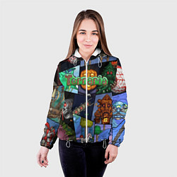 Куртка с капюшоном женская Terraria, цвет: 3D-белый — фото 2