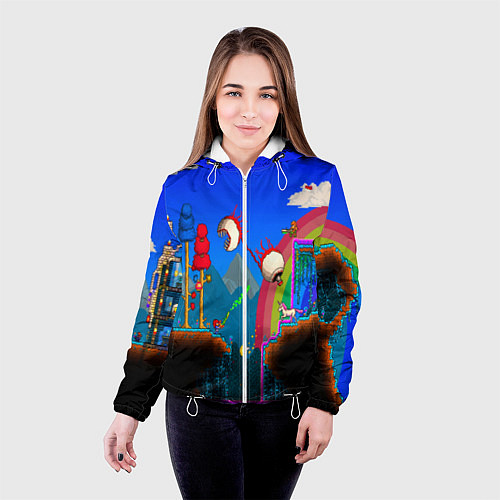 Женская куртка TERRARIA GAME / 3D-Белый – фото 4