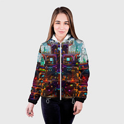Куртка с капюшоном женская Terraria, цвет: 3D-белый — фото 2