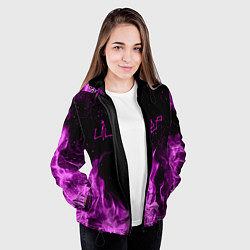 Куртка с капюшоном женская LIL PEEP FIRE, цвет: 3D-черный — фото 2