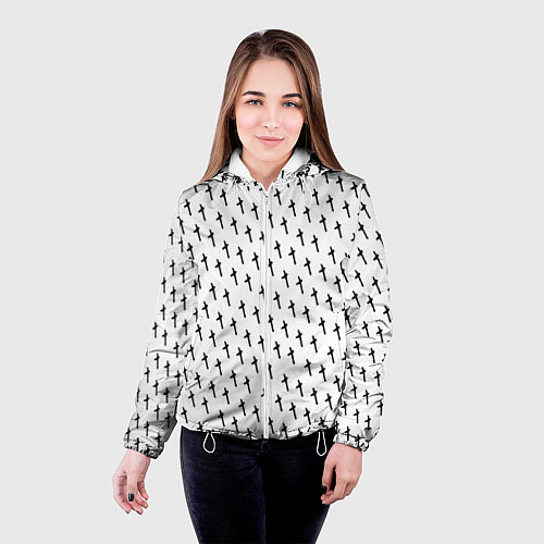 Женская куртка LiL PEEP Pattern / 3D-Белый – фото 4