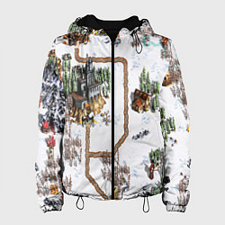 Куртка с капюшоном женская Heroes of Might and Magic, цвет: 3D-черный