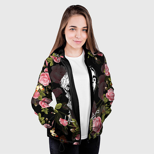 Женская куртка LIL PEEP ROSES / 3D-Черный – фото 3