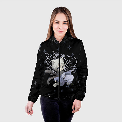 Женская куртка ОЧЕНЬ ПРИЯТНО БОГ! / 3D-Черный – фото 4