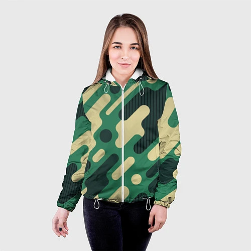 Женская куртка Военный камуфляж / 3D-Белый – фото 4
