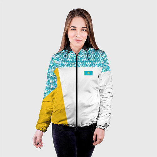 Женская куртка Казахстан Форма / 3D-Черный – фото 4