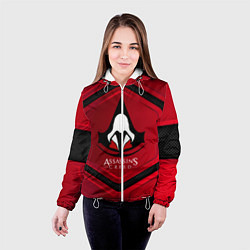 Куртка с капюшоном женская Assasin's creed, цвет: 3D-белый — фото 2