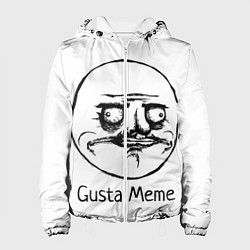 Куртка с капюшоном женская Gusta Meme, цвет: 3D-белый