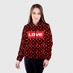 Куртка с капюшоном женская Love, цвет: 3D-черный — фото 2