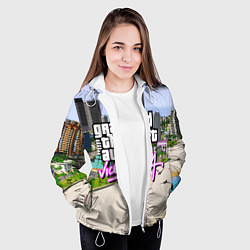Куртка с капюшоном женская GTA REDUX 2020, цвет: 3D-белый — фото 2