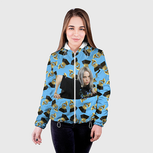 Женская куртка Billie Eilish Grammy / 3D-Белый – фото 4