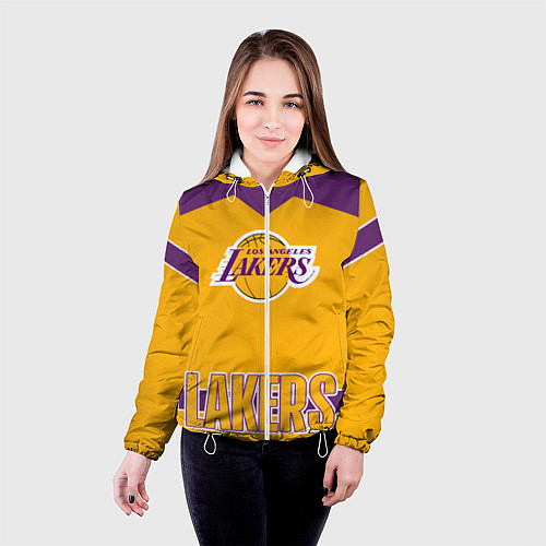 Женская куртка Los Angeles Lakers / 3D-Белый – фото 4