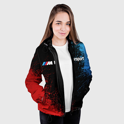 Женская куртка БМВ Мотоспорт / 3D-Черный – фото 3