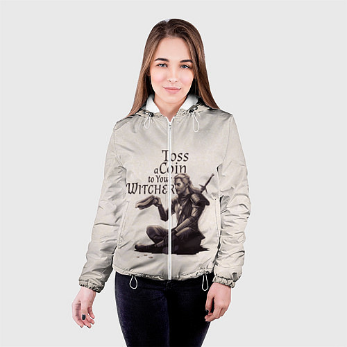 Женская куртка Toss a coin to your Witcher / 3D-Белый – фото 4