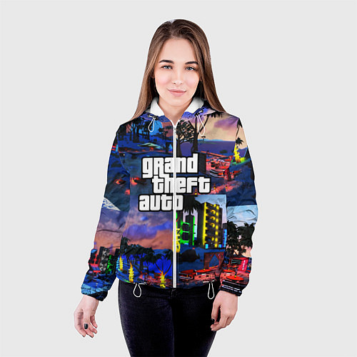Женская куртка GTA / 3D-Белый – фото 4