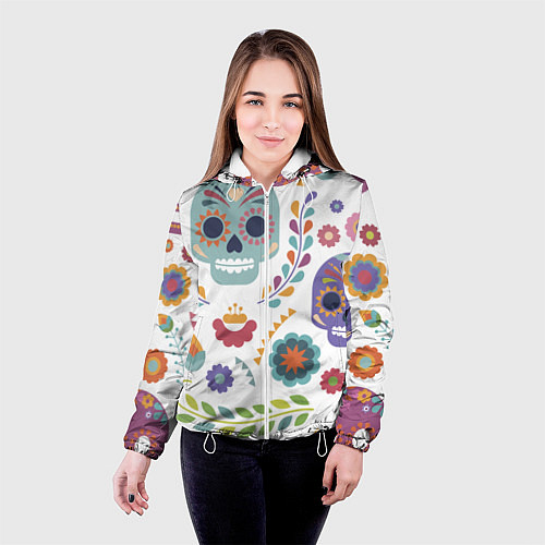 Женская куртка Мексиканские мотивы / 3D-Белый – фото 4