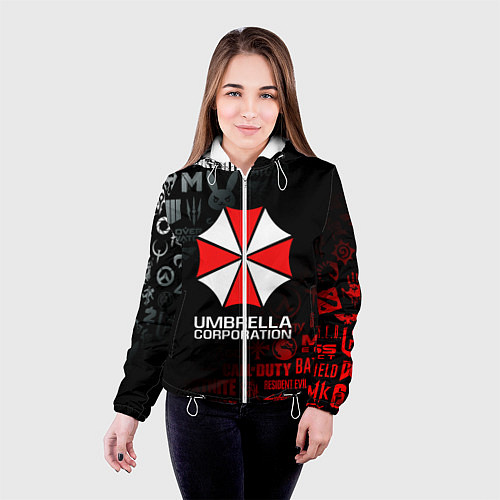 Женская куртка RESIDENT EVIL UMBRELLA CORP / 3D-Белый – фото 4
