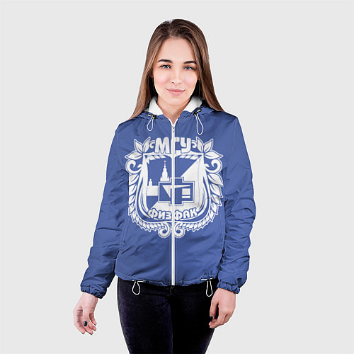 Женская куртка Физфак МГУ / 3D-Белый – фото 4