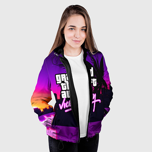 Женская куртка GTA:VICE CITY / 3D-Черный – фото 3