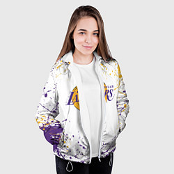 Куртка с капюшоном женская LA LAKERS, цвет: 3D-белый — фото 2