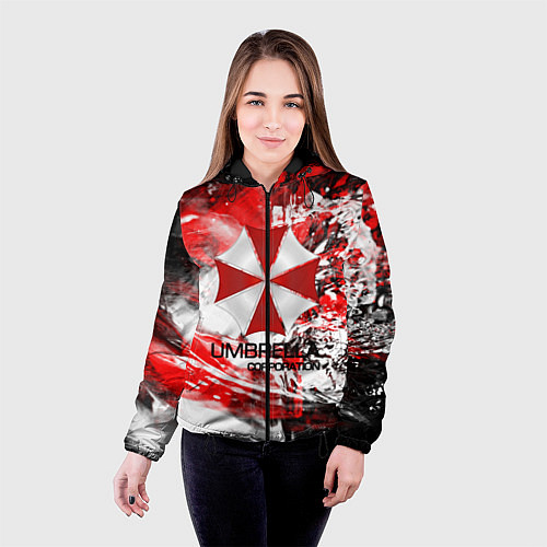Женская куртка UMBRELLA CORP / 3D-Черный – фото 4