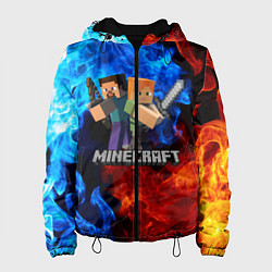Куртка с капюшоном женская MINECRAFT, цвет: 3D-черный
