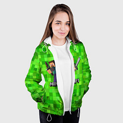 Куртка с капюшоном женская MINECRAFT, цвет: 3D-белый — фото 2