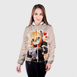 Куртка с капюшоном женская MINECRAFT, цвет: 3D-белый — фото 2