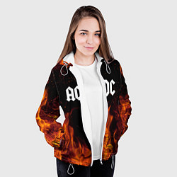 Куртка с капюшоном женская AC DC, цвет: 3D-белый — фото 2