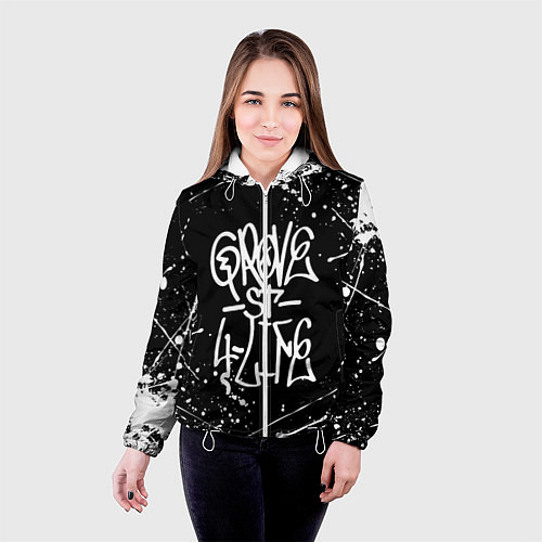 Женская куртка GROVE STREET GTA / 3D-Белый – фото 4