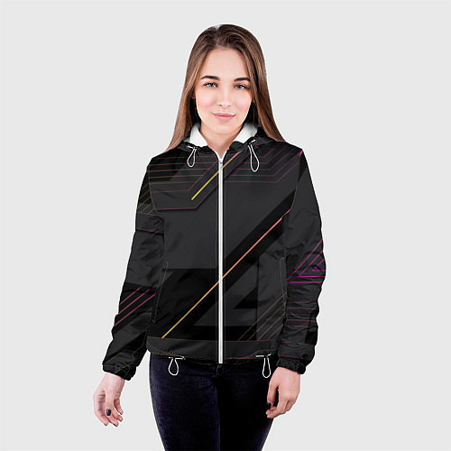 Женская куртка Modern Geometry / 3D-Белый – фото 4