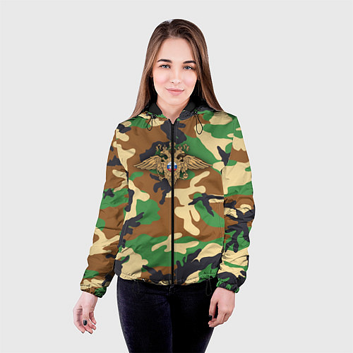 Женская куртка Камуфляж с гербом МВД / 3D-Черный – фото 4