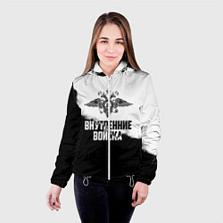 Куртка с капюшоном женская Внутренние Войска, цвет: 3D-белый — фото 2