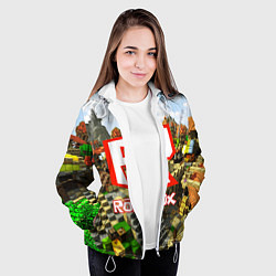 Куртка с капюшоном женская ROBLOX, цвет: 3D-белый — фото 2