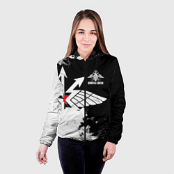 Куртка с капюшоном женская Войска связи, цвет: 3D-черный — фото 2