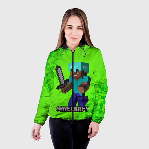 Женская куртка MINECRAFT / 3D-Черный – фото 4
