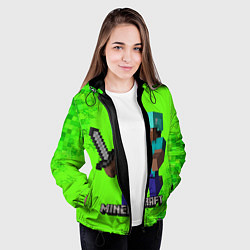 Куртка с капюшоном женская MINECRAFT, цвет: 3D-черный — фото 2