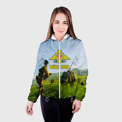 Женская куртка Войска связи / 3D-Белый – фото 4
