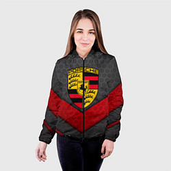 Куртка с капюшоном женская PORSCHE, цвет: 3D-черный — фото 2