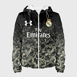 Куртка с капюшоном женская Real Madrid, цвет: 3D-белый