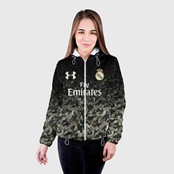 Куртка с капюшоном женская Real Madrid, цвет: 3D-белый — фото 2