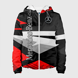 Куртка с капюшоном женская Mercedes-Benz, цвет: 3D-белый